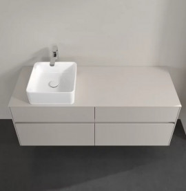 Тумба під раковину Villeroy&Boch Collaro 140х50 см ДСП м'який сірий C04600VK