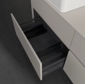 Тумба під раковину Villeroy&Boch Collaro 140х50 см ДСП м'який сірий C04600VK