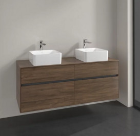 Тумба під раковину Villeroy & Boch Collaro 140х50 см ДСП дуб аризона C04800VH