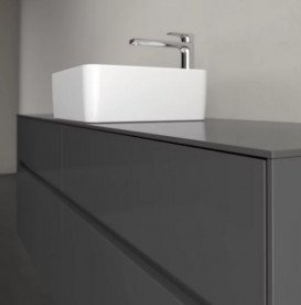Тумба под раковину Villeroy & Boch Collaro 160х50 см МДФ глянцевый серый C04900FP