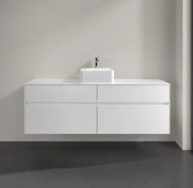Тумба под раковину Villeroy & Boch Collaro 160х50 см ДСП матовый белый C04900MS