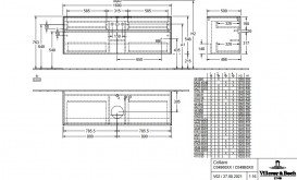 Тумба під раковину Villeroy&Boch Collaro 160х50 см ДСП матовий білий C04900MS