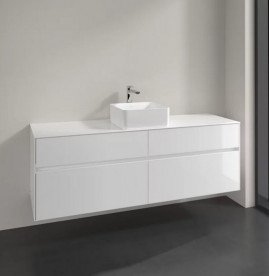 Тумба под раковину Villeroy & Boch Collaro 160х50 см ДСП матовый белый C04900MS