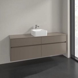 Тумба під раковину Villeroy & Boch Collaro 160х50 см ДСП сірий трюфель C04900VG