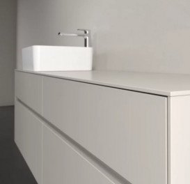 Тумба под раковину Villeroy & Boch Collaro 160х50 см ДСП мягкий серый C05000VK