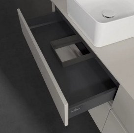 Тумба под раковину Villeroy & Boch Collaro 160х50 см ДСП мягкий серый C05000VK