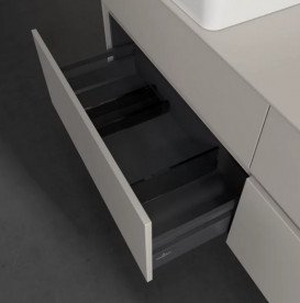 Тумба под раковину Villeroy & Boch Collaro 160х50 см ДСП мягкий серый C05000VK