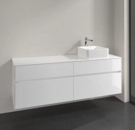Тумба під раковину Villeroy&Boch Collaro 160х50 см МДФ глянсовий білий C05100DH