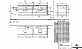 Тумба под раковину Villeroy & Boch Collaro 160х50 см МДФ глянцевый серый C05200FP