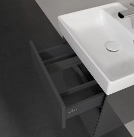 Тумба під раковину Villeroy & Boch Collaro 46х37,4 см із підсвічуванням МДФ глянсовий сірий C006B0FP