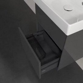 Тумба під раковину Villeroy & Boch Collaro 46х37,4 см із підсвічуванням МДФ глянсовий сірий C006B0FP