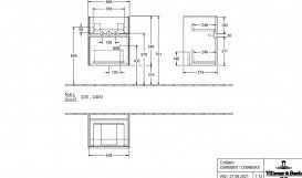 Тумба під раковину Villeroy & Boch Collaro 46х37,4 см із підсвічуванням МДФ глянсовий сірий C006B0FP
