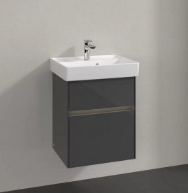 Тумба под раковину Villeroy & Boch Collaro 46х37,4 см с подсветкой МДФ глянцевый серый C006B0FP