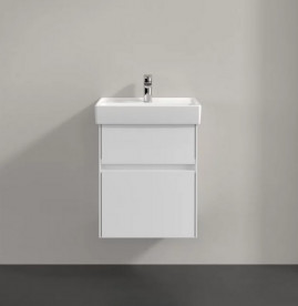 Тумба під раковину Villeroy & Boch Collaro 46х37,4 см із підсвічуванням ДСП матовий білий C006B0MS