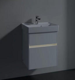 Тумба под раковину Villeroy & Boch Collaro 46х37,4 см с подсветкой ДСП матовый белый C006B0MS