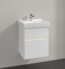 Тумба под раковину Villeroy & Boch Collaro 46х37,4 см с подсветкой ДСП матовый белый C006B0MS