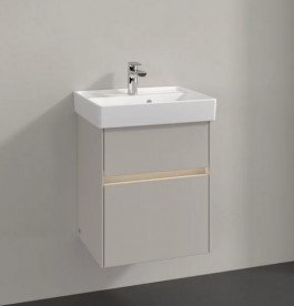 Тумба под раковину Villeroy & Boch Collaro 46х37,4 см с подсветкой ДСП мягкий серый C006B0VK