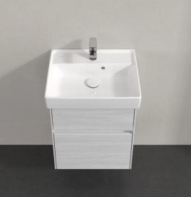 Тумба под раковину Villeroy & Boch Collaro 46х37,4 см с подсветкой ДСП белое дерево C006B0E8