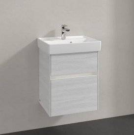 Тумба под раковину Villeroy & Boch Collaro 46х37,4 см с подсветкой ДСП белое дерево C006B0E8