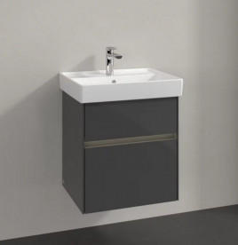 Тумба под раковину Villeroy & Boch Collaro 51х41,4 см с подсветкой МДФ глянцевый серый C007B0FP