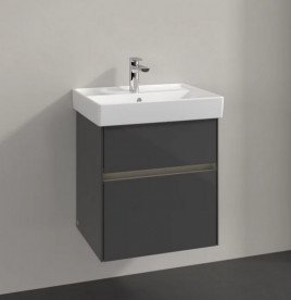 Тумба під раковину Villeroy & Boch Collaro 51х41,4 см із підсвічуванням МДФ глянсовий сірий C007B0FP