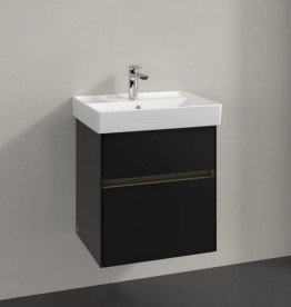 Тумба под раковину Villeroy & Boch Collaro 51х41,4 см с подсветкой МДФ черный матовый лак C007B0PD