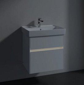 Тумба під раковину Villeroy & Boch Collaro 55,4х44,4 см із підсвічуванням МДФ глянсовий білий C008B0DH