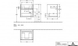 Тумба під раковину Villeroy & Boch Collaro 55,4х44,4 см із підсвічуванням МДФ глянсовий білий C008B0DH