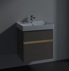 Тумба под раковину Villeroy & Boch Collaro 55,4х44,4 см с подсветкой ДСП трюфель серый C008B0VG