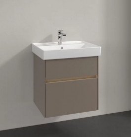 Тумба под раковину Villeroy & Boch Collaro 55,4х44,4 см с подсветкой ДСП трюфель серый C008B0VG