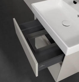 Тумба под раковину Villeroy & Boch Collaro 55,4х44,4 см с подсветкой ДСП мягкий серый C008B0VK