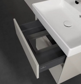 Тумба під раковину Villeroy & Boch Collaro 55,4х44,4 см із підсвічуванням ДСП м'який сірий C008B0VK