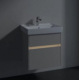 Тумба під раковину Villeroy & Boch Collaro 55,4х44,4 см із підсвічуванням ДСП м'який сірий C008B0VK