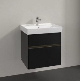 Тумба под раковину Villeroy & Boch Collaro 55,4х44,4 см с подсветкой МДФ черный матовый лак C008B0PD