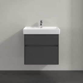 Тумба под раковину Villeroy & Boch Collaro 60,4х44,4 см с подсветкой МДФ глянцевый серый C009B0FP