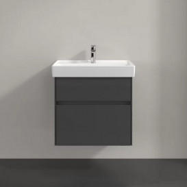 Тумба под раковину Villeroy & Boch Collaro 60,4х44,4 см с подсветкой МДФ глянцевый серый C009B0FP