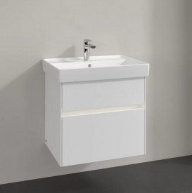 Тумба под раковину Villeroy & Boch Collaro 60,4х44,4 см с подсветкой ДСП матовый белый C009B0MS