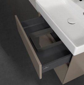 Тумба под раковину Villeroy & Boch Collaro 60,4х44,4 см с подсветкой ДСП трюфель серый C009B0VG