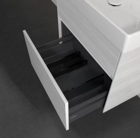 Тумба під раковину Villeroy & Boch Collaro 60,4х44,4 см із підсвічуванням ДСП біле дерево C009B0E8