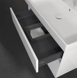 Тумба під раковину Villeroy & Boch Collaro 75,4х44,4 см із підсвічуванням МДФ глянсовий білий C010B0DH