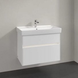 Тумба під раковину Villeroy & Boch Collaro 75,4х44,4 см із підсвічуванням МДФ глянсовий білий C010B0DH