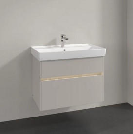 Тумба под раковину Villeroy & Boch Collaro 75,4х44,4 см с подсветкой ДСП мягкий серый  C010B0VK