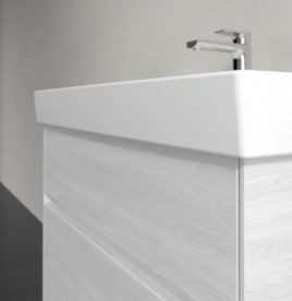 Тумба під раковину Villeroy & Boch Collaro 75,4х44,4 см із підсвічуванням ДСП біле дерево C010B0E8