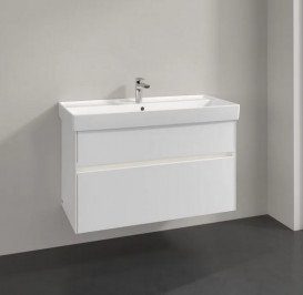 Тумба під раковину Villeroy & Boch Collaro 95,4х44,4 см із підсвічуванням МДФ глянсовий білий C011B0DH