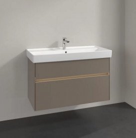 Тумба під раковину Villeroy & Boch Collaro 95,4 х44,4 см з підсвічуванням ДСП сірий трюфель C011B0VG