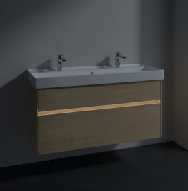 Тумба під раковину Villeroy & Boch Collaro 115,4х44,4 см із підсвічуванням ДСП північний дуб C012B0VJ