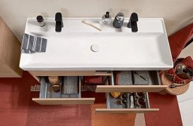 Тумба під раковину Villeroy & Boch Collaro 115,4х44,4 см із підсвічуванням ДСП північний дуб C012B0VJ