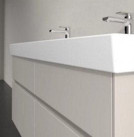 Тумба под раковину Villeroy & Boch Collaro 115,4х44,4 см с подсветкой ДСП мягкий серый C012B0VK