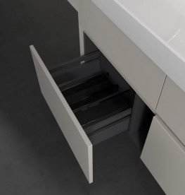 Тумба под раковину Villeroy & Boch Collaro 115,4х44,4 см с подсветкой ДСП мягкий серый C012B0VK