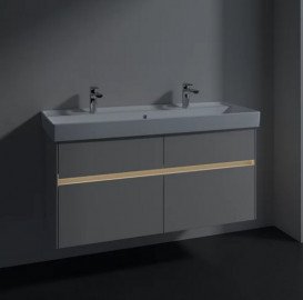 Тумба под раковину Villeroy & Boch Collaro 115,4х44,4 см с подсветкой ДСП мягкий серый C012B0VK